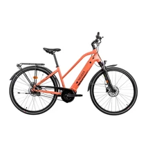Neuzer Biella City 2025 E-Trekking női pedelec trekking kerékpár, Ananda középmotorral, 8s agyváltó, 17-es vázméret, lazacszínű