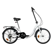Neuzer Folding City 20-as városi kerékpár, összecsukható, acél, 6s, fehér