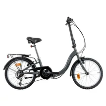 Neuzer Folding City 20-as városi kerékpár, összecsukható, acél, 6s, szürke