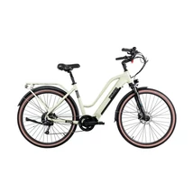 Neuzer Vermont 2025 E-Trekking női pedelec trekking kerékpár, középmotorral, 9s, 19-es vázméret, zöldesfehér