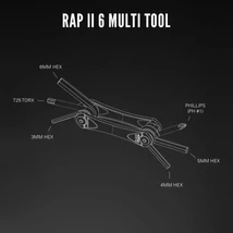 Lezyne Rap II marokszerszám, imbusz, Torx, 6 funkciós, 83g, fekete