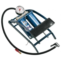 SKS Twin Air acél lábpumpa, minden szeleptípushoz, 5 bar, kék