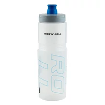 Bikefun Ride'n'Roll műanyag kulacs, 750 ml, csavaros, Elite, átlátszó-kék