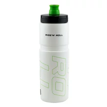 Bikefun Ride'n'Roll műanyag kulacs, 750 ml, csavaros, Elite, fehér