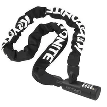 Kryptonite Keeper 712 Combo integrált számkombinációs láncos lakat, 120 cm x 7 mm, fekete