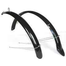 Orion 26-os MTB alu-plasztik sárvédő szett, 58 mm, U-pálcás, fekete
