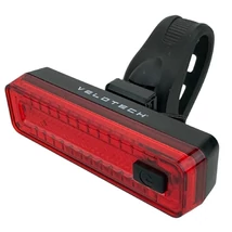 Velotech 36 LED-es USB-ről tölthető hátsó lámpa, gumipántos, fekete