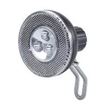 Velotech elemes első lámpa villára, 3 LED, kerek, reflektorral