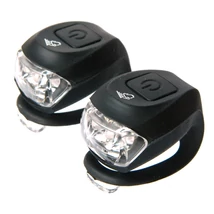 Velotech 2 LED-es első + hátsó villogó szett, szilikon gumi, fekete