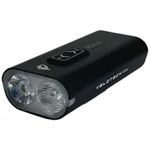 Velotech Pro 1000L USB-ről tölthető első lámpa, 1000 lumen, fekete