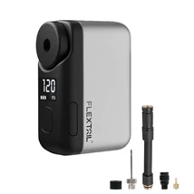Flextail Tiny Bike Pump Pro-120 elektromos minipumpa, nyomásmérős, akkumulátoros, 8 bar, minden szeleptípushoz, 130g, szürke