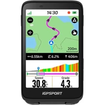 iGPSPORT BINAVI GPS-es kerékpár komputer, Bluetooth, ANT+, 32GB, 3,5 colos érintőkijelző, fekete
