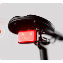 iGPSPORT ET6 Smart Emoji USB-ről tölthető hátsó okos lámpa, BLE, fekete