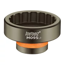 IceToolz M095 integrált középcsapágy kihajtó szerszám Shimano XTR-hez, SM-BB9000-hez, légkulcshoz, 39 mm
