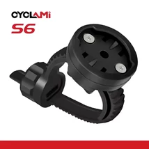 Cyclami S6 computer tartó konzol kormányra, műanyag, Garmin, Magene, Blackbird, IGPSport, Xoss, fekete