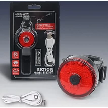 Spyral gumipántos LED hátsó lámpa, USB-ről tölthető, 60 lumen