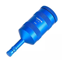 Toopre olajtölcsér 50ml hidraulika olaj tárolásához, légtelenítéshez, M5 és M7 csatlakozóval, alu, kék
