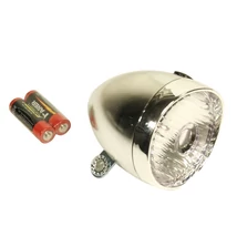 Jing Yi 1 LED-es elemes első lámpa, retro, krómozott