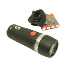 Jing Yi JY-808 5 LED elemes első lámpa, elemekkel, fekete