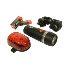 Jing Yi JY-808B elemes 5 LED lámpa szett, ( első és hátsó), elemekkel