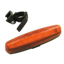 Jing Yi JY-602T 5 LED-es elemes hátsó lámpa, hosszúkás, elemek nélkül, piros