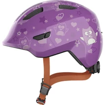 Abus Smiley 3.0 gyerek bukósisak, S-es méret (45-50 cm), csillagos, lila