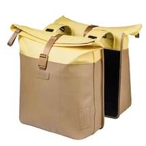 Basil Vive két részes táska hátsó csomagtartóra, oldalra, vízálló, 35L, világosbarna-sárga