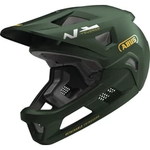 Abus Youdrop FF fullface gyerek bukósisak, levehető állvédő, S-es méret (48-55 cm), mohazöld