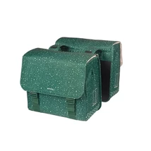 Basil Flair Double Bag két részes táska csomagtartóra, oldalra, 2x17L, zöld