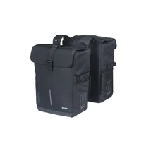 Basil Move Double Bag két részes táska csomagtartóra, oldalra, 2x15L, fekete