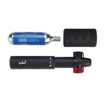BBB BMP-33S Blaster alumínium minipumpa és CO2 pumpa szett, minden szeleptípushoz, 8 bar, fekete