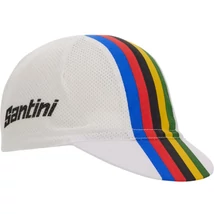 Santini UCI World Champion futársapka, fehér - szivárvány színű