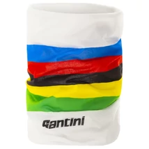 Santini UCI World champion nyakmelegítő csősál, fehér-szivárványszínű