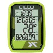 CicloSport Protos 105 vezetékes kerékpár komputer, 5 funkciós, zöld