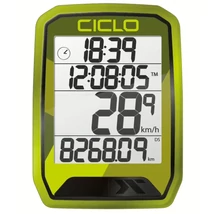 CicloSport Protos 113 vezetékes kerékpár komputer, 13 funkciós, zöld