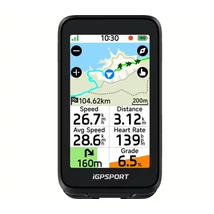 iGPSPORT BINAVI AIR GPS-es kerékpár komputer, Bluetooth, ANT+, 32GB, 3,0 colos érintőkijelző, fekete