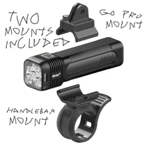 Knog Blinder Pro 1400 első lámpa, USB-ről tölthető, bilincses vagy gumipántos rögzítés, 1400 lumen, fekete