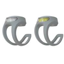Knog Frog V3 USB-ről tölthető lámpa szett (első és hátsó), gumipántos, 40/20 lumen, szürke
