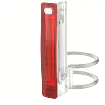 Knog Plus LED hátsó lámpa, USB-ről tölthető, 20 lumen, gumipántos, csíptetős, átlátszó