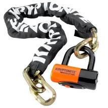 Kryptonite New York Chain 1210 láncos zár Evolution 4 Disc Lock lakattal, 100 cm x 12 mm
