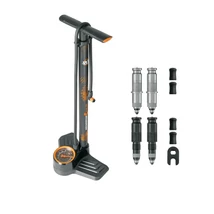 SKS Airkompressor Clik Tec 10.0 acél műhelypumpa, Clik Valve szelepátalakító szett, SCV, 10 bar, fekete-narancssárga