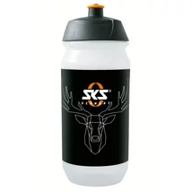 SKS Deer's Head műanyag kulacs, 500 ml, csavaros, átlátszó-szarvasos