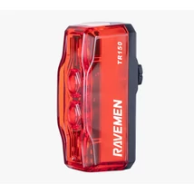 Ravemen TR150 USB-ről tölthető LED-es hátsó lámpa, féklámpa funkcióval, 150 lumen, fekete