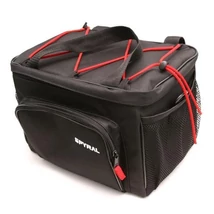 Spyral Tour 12 egy részes csomagtartó táska, 12L, 30x23x20 cm, 2 oldalsó zsebbel, vállpánttal, fekete