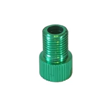 Szelepátalakító adapter presta szelepről autósra (FV - AV), gumigyűrűs, alu, zöld