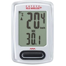 Cateye Velo Wireless+ CC-VT235W vezeték nélküli komputer, 8 funkciós, háttérvilágítással, fehér