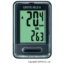 Cateye Velo 9 CC-VL820 vezetékes kerékpár komputer, fekete