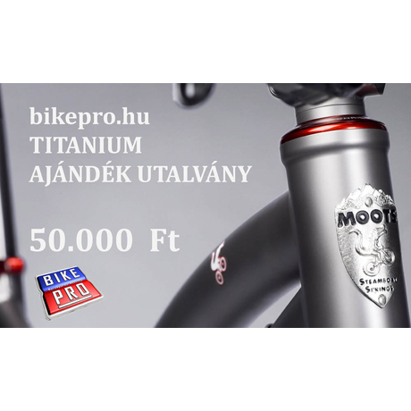 bikepro.hu TITÁNIUM ajándék utalványkártya (50000 Ft)