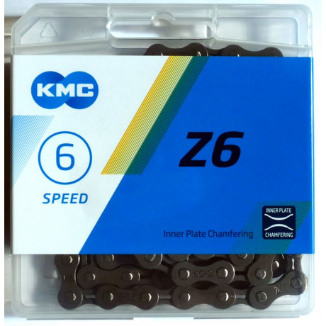KMC Z6 kerékpár lánc, 6s, 116 szem, szürke