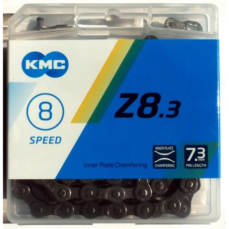 KMC Z8.3 kerékpár lánc, 8s, 116 szem, patentszemmel